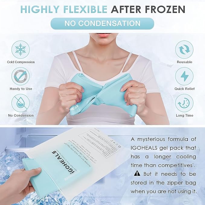 Cold Head Hat, Ice Head Wrap, Ice Pack Cap -LightGreen