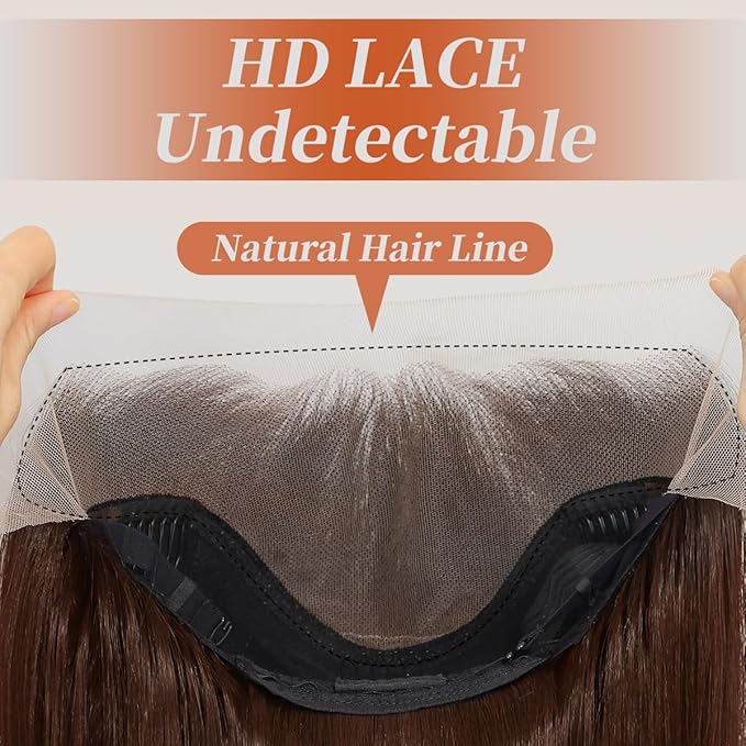 Synthetic Lace Front Wigs Pre Plucked 13x4 HD Lace Long Wavy Auburn 100% Futura Premium Wigs For Black Women Ready to Wear Beginner Friendly 26 Inch Daily Party Use
