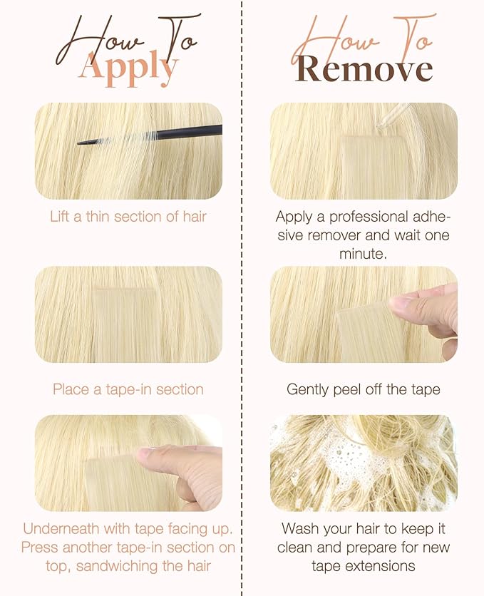 GOO GOO Invisi Edge Tape in Hair Extensions Human Hair, 9/60 Balayage Ash Brown to Platinum Blonde, 20pcs 16inch 50g, Virgin Remy Hair, Seamless Injected Tape, Natural Look