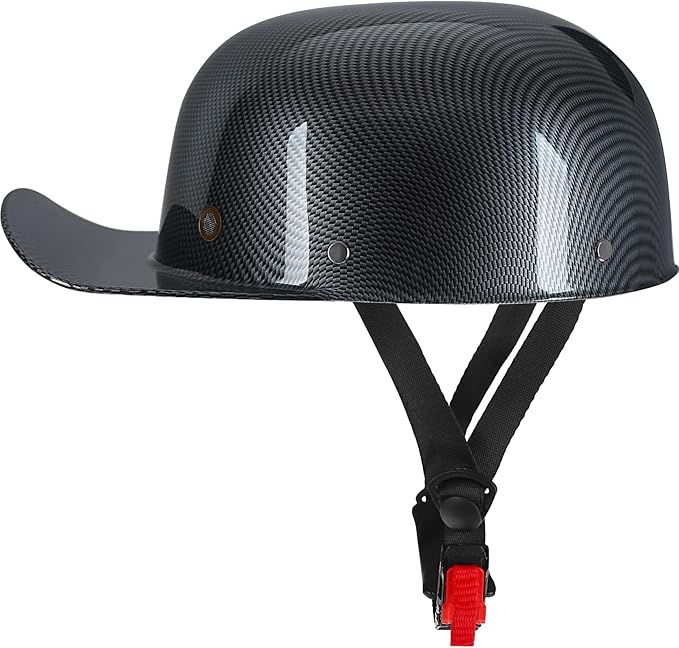 Baseball Style Cap Retro Motorcycle Helmet Unisex-Adult - DOT Approved