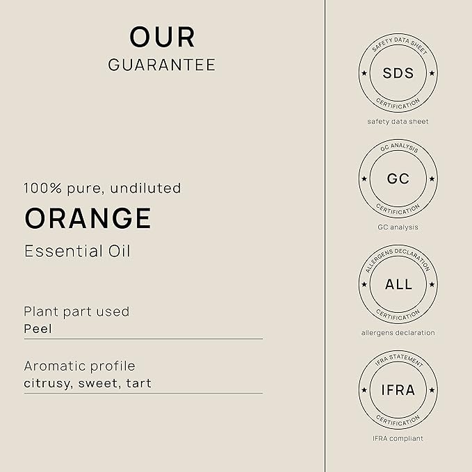 VINEVIDA Orange Sweet Essential Oil - Undiluted Orange Oil - DIY Candle Scents - Bulk Essential Oil for Soap Making - Safe for Skin (4oz)