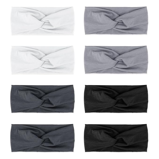 DRESHOW Headbands for Women Girls Vintage Headband Knotted Headwraps Criss Cross Hair Bands Accessories