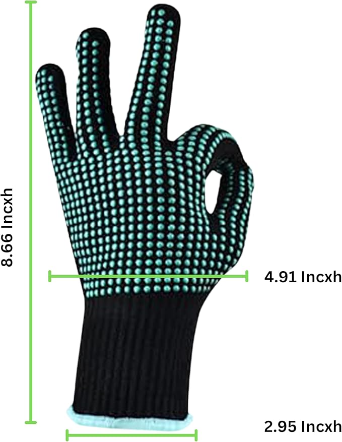 Heat‑Resistant Gloves–Silicone‑Grip Protection for Hair Styling, Curling & Flat Iron, Heat Press, Sublimation–Universal Fit