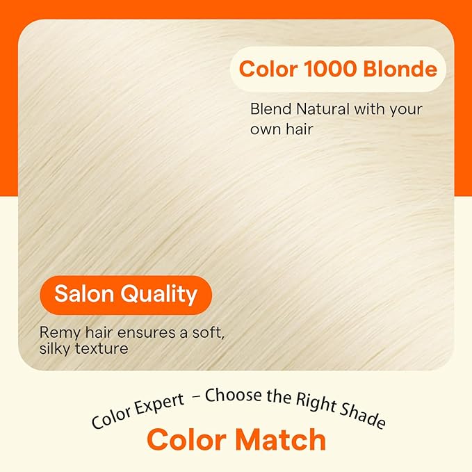 Full Shine Blonde Seamless Hair Extensions, Color 1000 Blonde Seamless Clip in Hair Extensions Human Hair, PU Weft Invisible Straight Remy Hair for Thin Hair Add Volume&Coverage, 4Pcs 18 Inch 85 grams