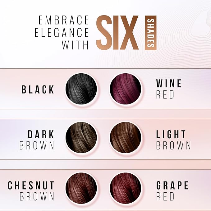 Herbishh Natural Hair Dye Shampoo with Argan Mask - Long-Lasting Color for Gray Hair - Travel Size, 10+1 Pack, Ammonia-Free (Black)