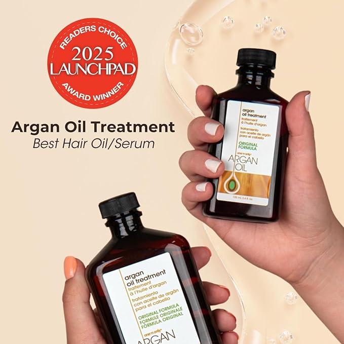 One 'N Only Argan Oil Hair Treatment - Lightweight & Hydrating Hair Oil for Natural, Wigs & Extensions - Shine Enhancing, Heat Protectant & Frizz Control (8 oz, 2pk)