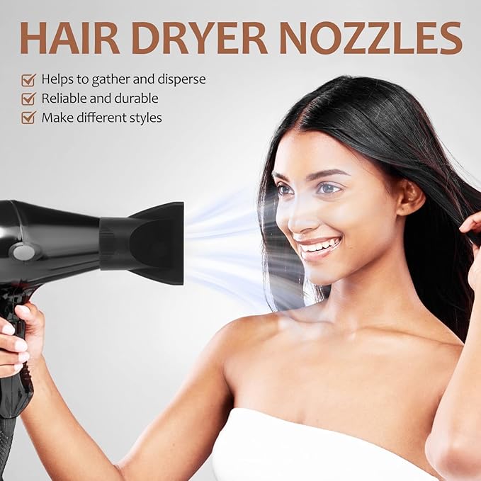 Hair Dryer Nozzle Attachment Salon Concentrator for Precise Styling and Enhanced Shine Blow Dryer Accessories 2 Pack