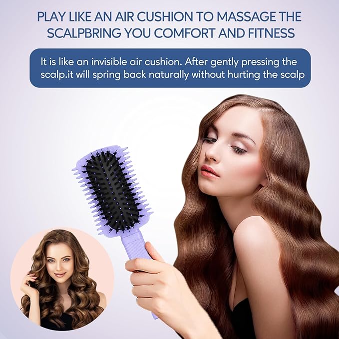 Curl Defining Brush, Volume Curly Hair Brush Products for Effortlessly Detangling Combing and Styling Women's Curls, Waves & Coils, Hair Tools to Reduce Pulling