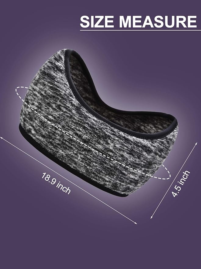 Blulu 3 Pcs Fleece Ear Warmers for Men Women Headband Cover Ear Muffs for Cold Weather Winter Running Cycling Ski
