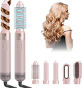 5 in 1 Blow Dryer Brush, Negative Ion Hair Dryer Brush Set Hot Air Brush Auto Air Styler Curling Wrap Air Curler, Detachable Hair Styling Tools for Curling Volumizing Straightening, 3 Temp