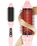 DORISILK Infrared Thermal Hair Brush for Sleek, Shiny Hair，1.5inch Heated Round Volumizer Faster Blowout, 5-Temp，Heated Round Brush for Curling and Straightening，Dual Voltage for Travel Using