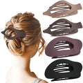 Flat Hair Claw Clips for Women,Matte Medium Hair Clips for Thick & Thin Hair- Comfortable Everyday Use for Office, Yoga, Party & Casual Styling (4PCS E)