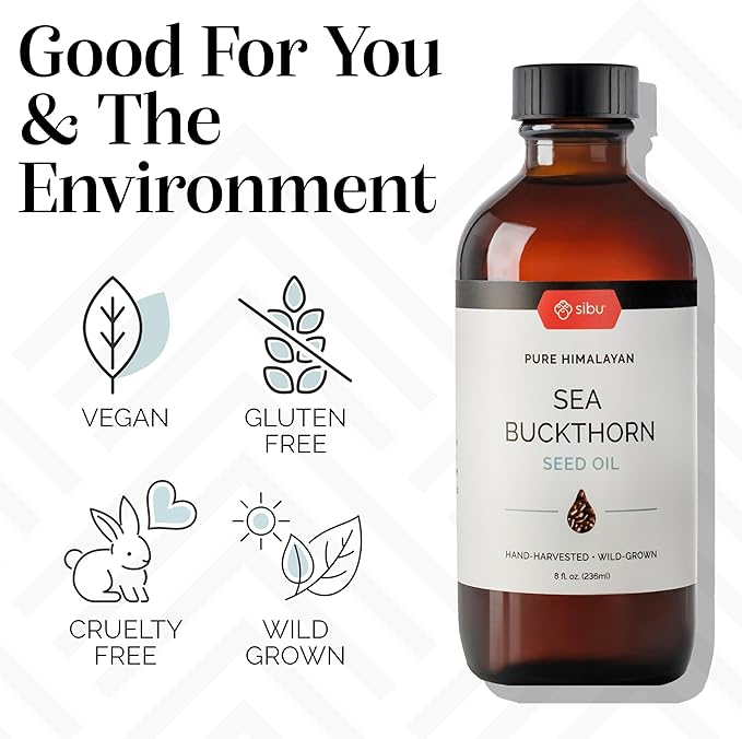 sibu Premium Himalayan Sea Buckthorn Seed Oil, 4 oz