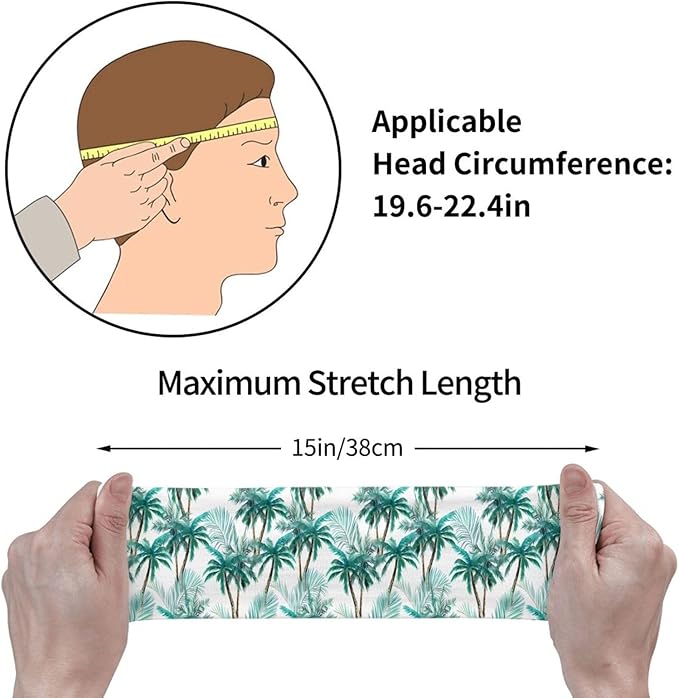 Sports Sweatband for Men and Women, Sweat-Absorbing Headbands for Moisture Wicking, Suitable for Fitness Running Cycling Hiking Yoga Football Exercise