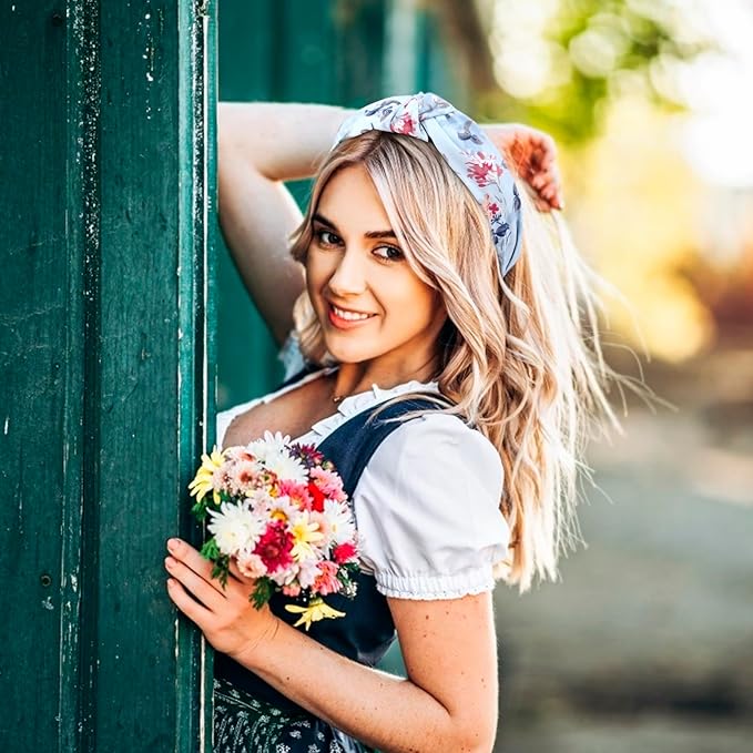 VELSCRUN Hairband, 12 Pcs Knotted Headbands for Women, Floral & Bohemian Patterns, Elastic, Soft, Wide Fashion Headbands, Hair Accessories for Women & Girls, Gifts