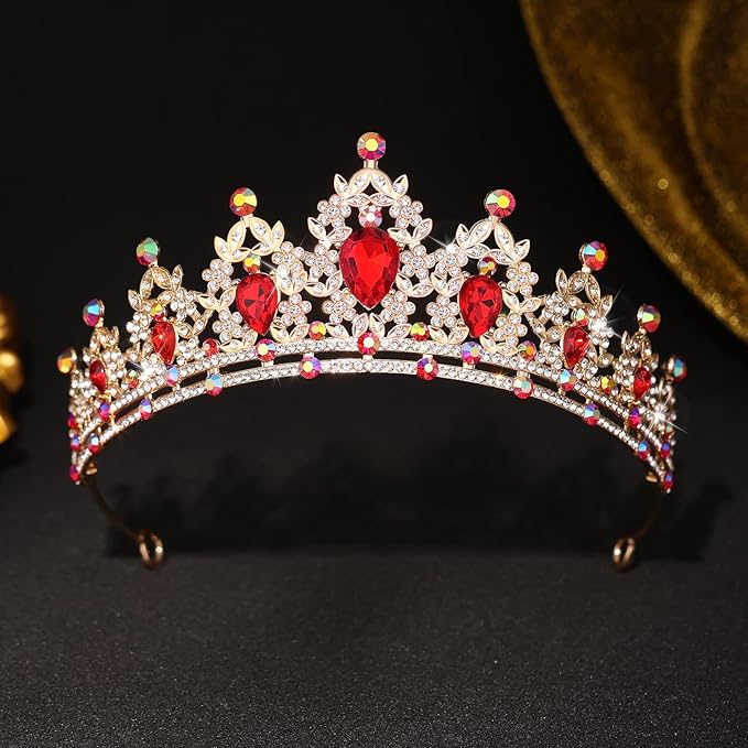 Princess Tiara and Crown for Women Wedding Tiaras for Bridal girls Tiaras and Crystal Crowns Rhinestone Headband Metal Hair Accessories for Costume Birthday Party Prom