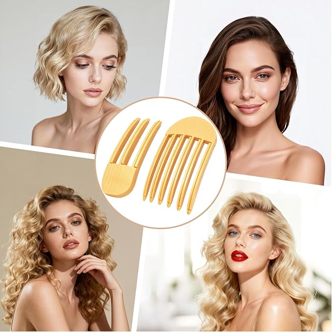 2PCS Hair Volume Clips Root Booster Clips For Women Hair Volume Clip Styling Tools Yellow