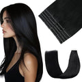 Pinkpearl Invisible Tape in Hair Extensions Human Hair, 20pcs 14inch 40g #1 Jet Black Injection Tape in Extensions Real Remy Straight Seamless Silky Human Hair Injected