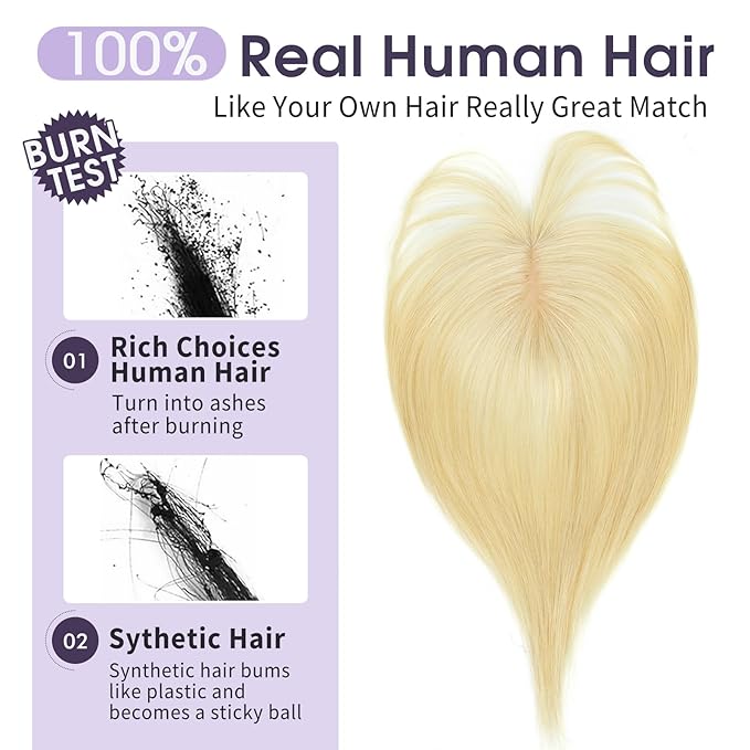 Hair Topper for Women with Thinning Hair, Lightweight & Add Volume Hairpiece for White HairRoots Cover, Changing Hairstyle, Trendy and Comfortable Design