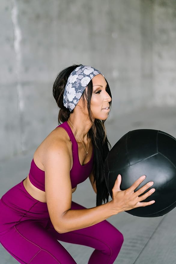 Maven Thread 4" Wide Workout Headbands for Women (2 Pack) – Non-Slip Sweatbands for Gym, Running & Yoga