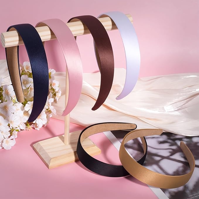 6 Pcs 1 Inch Thick Headbands for Women, Fashion Wide Headbands for Women, Trendy Elastic Cute Headband, Fall Head Bands for Women's Hair (6 Colors)