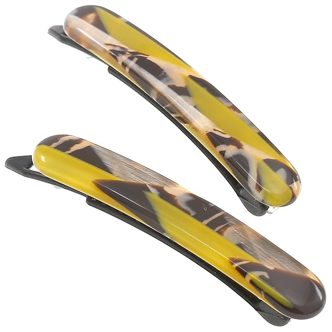 Camila Paris CP3378 French Hair Barrettes Clips for Women, Handmade, Girls Side Slide-in Barrette Clip, Hair Accessories for Women. Strong Hold No Slip Grip Fashion Durable Styling, Made in France