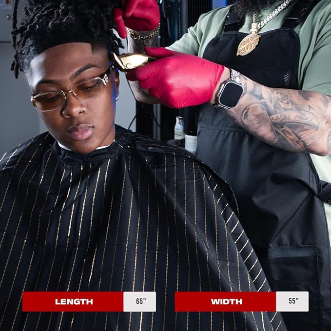 Barber Strong The Barber Cape Haircut Cover for Men, Hair Repelling and Static-Reducing Material, Water Resistant Fabric