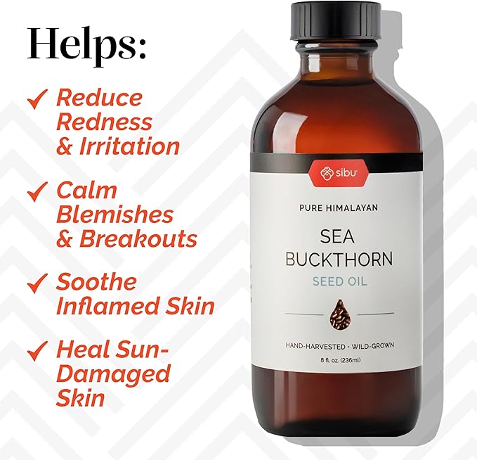 sibu Premium Himalayan Sea Buckthorn Seed Oil, 8 oz