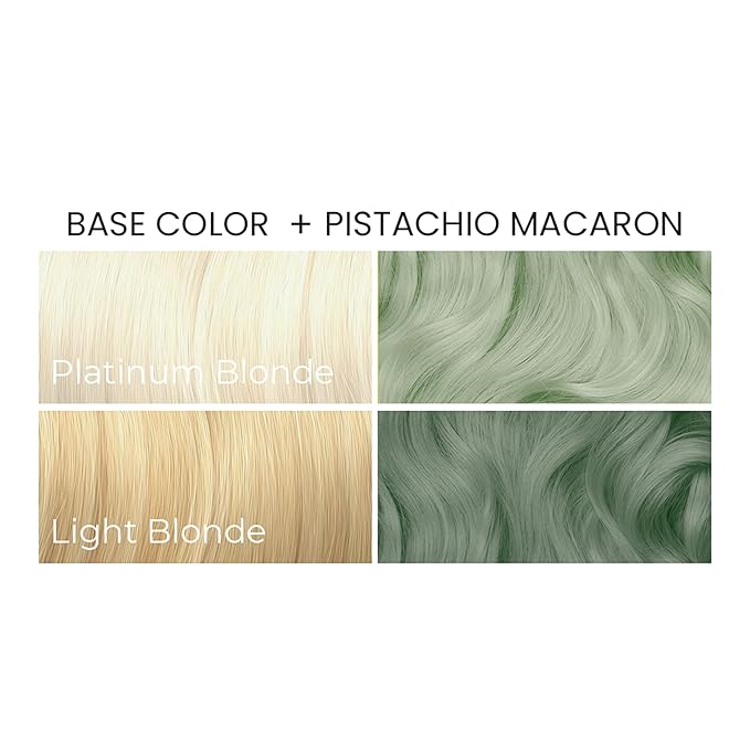 Arctic Fox Semi-Permanent Hair Dye, Vegan & Cruelty-Free, Pastel Mint Green, Conditioning, Ammonia-Free, Peroxide-Free, Non-Toxic, For All Hair Types, 8 fl oz, Pistachio Macaron