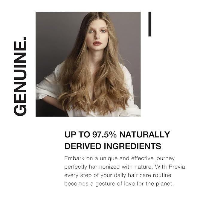 PREVIA Hydrating Leave-in Conditioner Spray with White Truffle Extract - Reconstructive Biphasic Detangling Treatment for Damaged, Dry, and Brittle Hair - Tames Frizz & Controls Static 3.3 Floz