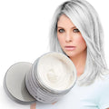 White Hair Color Wax, Natural Hairstyle Wax 4.23 oz, Temporary Hairstyle Cream for Party, Cosplay, Halloween, Daily use, Date, Clubbing (White)