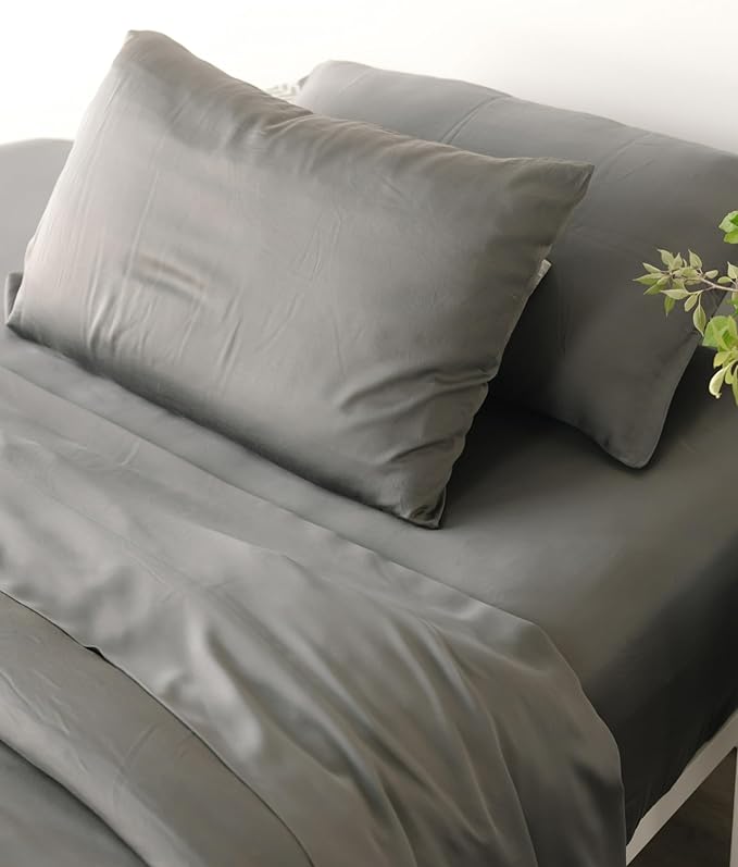 Cozy Earth Standard Pillowcases Set of 2 - Made of 100% Viscose from Bamboo, Ultra-Soft & Luxury, Woven from Naturally Breathable & Lightweight Fabric - Dove Grey