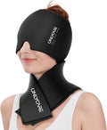 ONLYCARE Migraine Relief Cap and Neck Ice Pack Wrap Gel Set, Upgrade Headache Relief Cap and Shoulder Cold Pack, Hot and Cold Compress, FSA - HSA Eligible, Relief of Pain, Swelling, Office Pressure