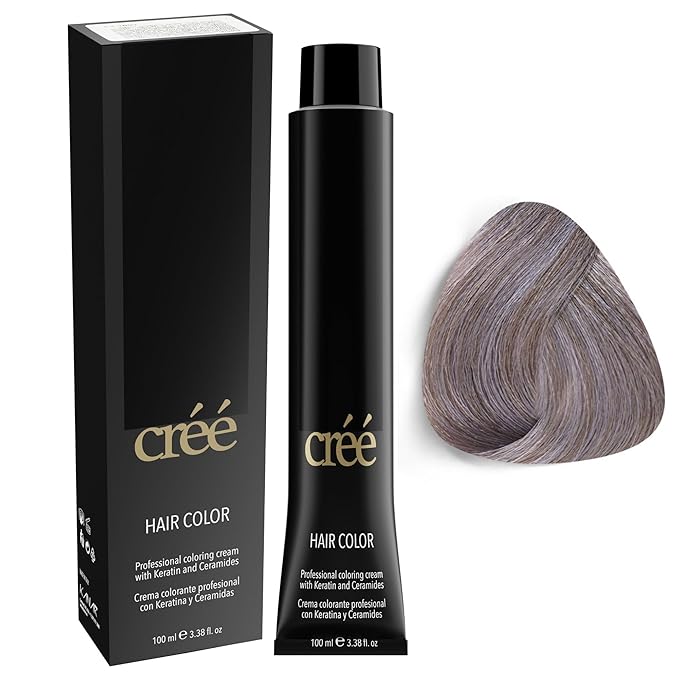 Cree Professional Ash - Permanent Hair Color - Long Lasting, Rich Vibrant - Gray Coverage 100ml - 3.4 fl.oz.