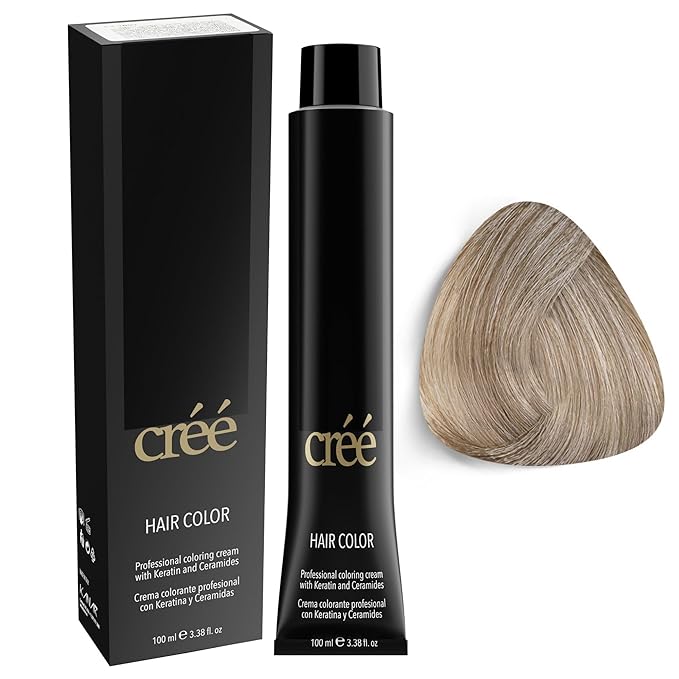 Cree Professional 10.11 - Intense Ash Lightest Blond Permanent Hair Color - Long Lasting, Rich Vibrant - Gray Coverage 100ml - 3.4 fl.oz.