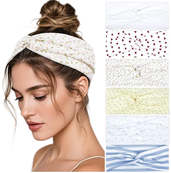TERSE Valentine Headbands for Women Non Slip: Valentine's Day Accessories Gifts for Her Valentine Outfits Twist Head Bands for Women's Hair Trendy Cute Hair Bands