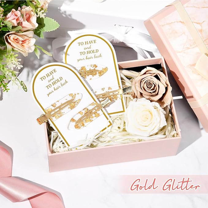Aileam 20PCS Bridesmaid Hair Clips, Creaseless Glitter Hair Clips for Bride Women Girls, Perfect Bridal Hairstyle Accessories