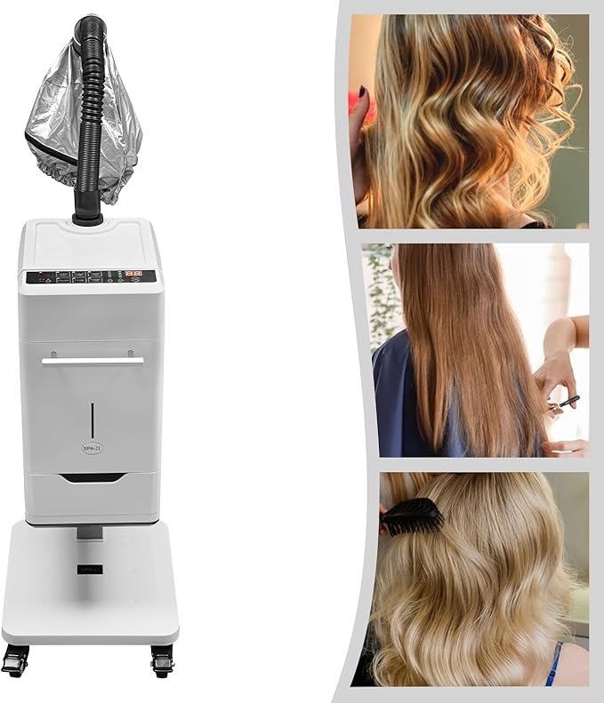 Professional Hair Steamer, 110V 500W Vertical Nano Anion Hair Color Processor Stand Hair Care Hair Repair Salon Spa Equipment or Hydration, Dry Hair Treatment-Heated Steamer for Spa, Home Use 32-140℉