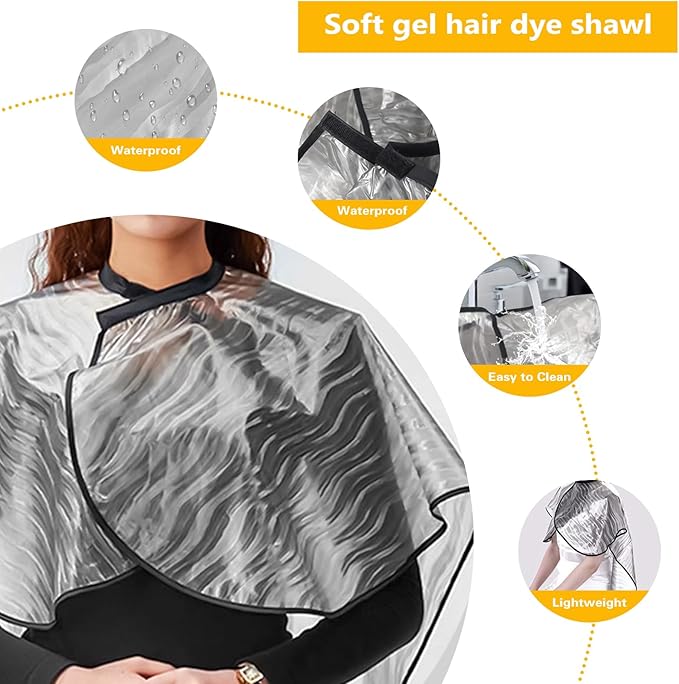 26PCS Hair Dye Coloring Kit, Professional Hair Bleach Kit, Hair Coloring Products, Gloves, Storage Bag, Rubber Band, Shawl, Clips, Brush, Bowl, Ear Cap, Mixing Spoon, Black