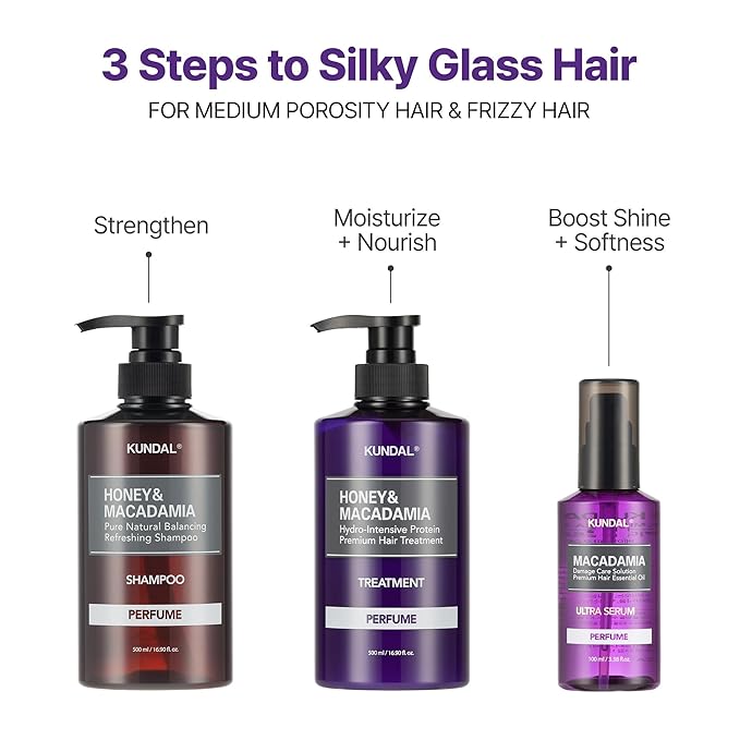 KUNDAL Ultra Macadamia Oil Hair Serum [Cherry Blossom]- Korean Hair Care Premium Hair Oil, Intense Repair, Deep Nourishment, Frizz Control for All Hair Types 3.38fl oz (Pack of 1) Stocking Stuffers