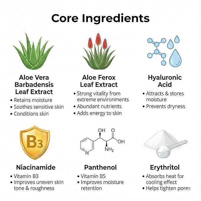 by.H Travel Size Aloe Vera Gel (30 Mini Packets) - TSA-Friendly Organic Soothing Gel for Face & Body - 98% Pure Aloe Gel Packets, Sunburn Relief, Non-Greasy, Portable Travel Packet, Made in Korea