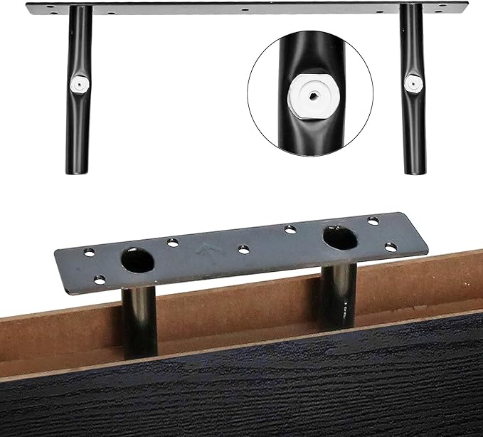 QEEIG Floating Shelves for Wall Bathroom Shelf Bedroom Kitchen Living Room Farmhouse Small Book Shelf 16 inch Set of 2, Black (015-B2)