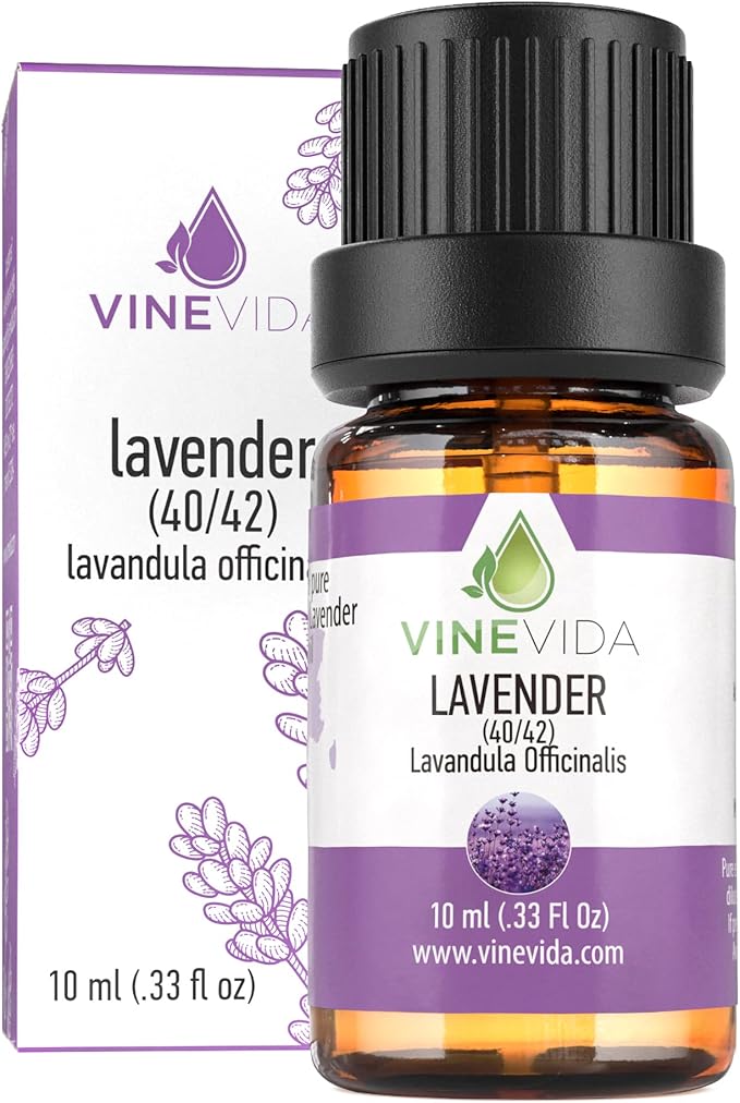 VINEVIDA Lavender 40/42 Essential Oil 10 mL - Undiluted for Candlemaking, Soap Making, DIY Candle Scents