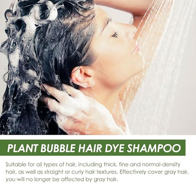 200 ML Natural Plant Hair Dye, Pure Plant Extract for Grey Hair Color Bubble Dye (Coffee)