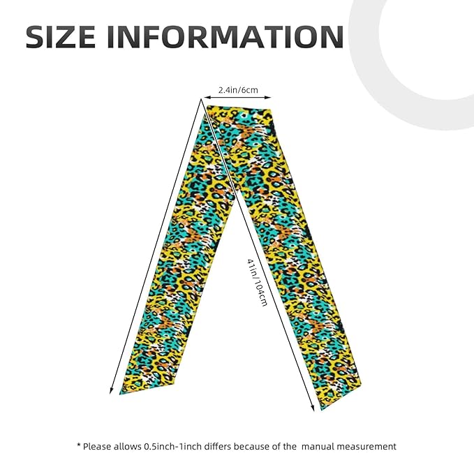 Boys Girls Turquoise Green Yellow Cheetah Leopard Print Sports Sweat Bands Boho Style Beauty Skinny Hair Band Headdress for Sports Fitness Shower
