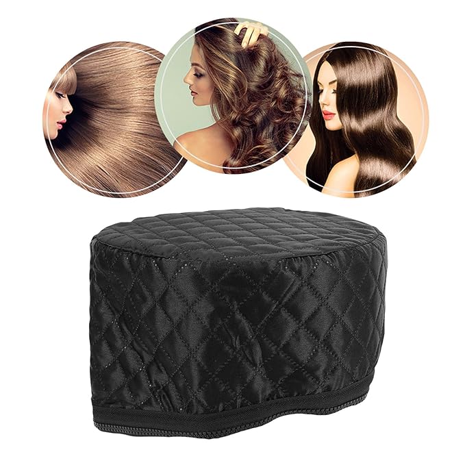 Electric Heating Cap for Hair, Deep Conditioning Heat with 10 Adjustable Temperature Levels and 3 Timer Settings, Damaged or Frizzy Hair Care at Home Travel (US Plug 110V)