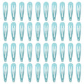 40 Pcs 2 Inch blue Metal Snap Hair Clips No Slip Hair Barrettes For Women Hair Accessories(Blue)