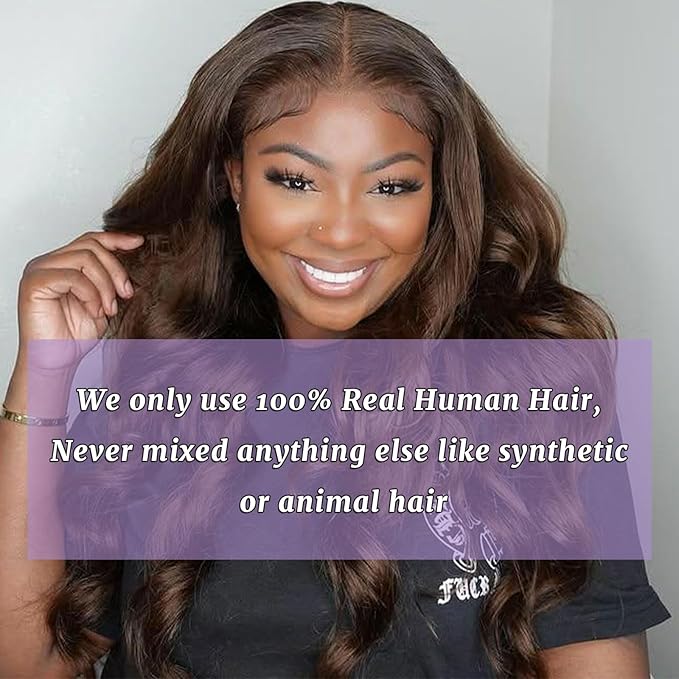 4# Body Wave Bundles Human Hair Chocolate Brown Color Body Wave Bundle 100% Real Human Hair And True To Length 10 12 14 Inch 3 Pcs/Pack