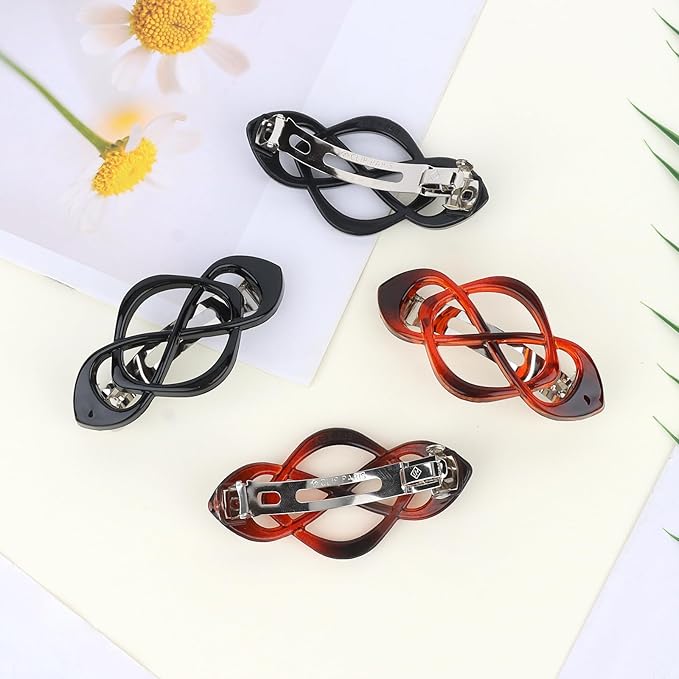 Hair Barrettes for Women 4packs Hair Clips French Barrette Vintage Accessories for Women Girls