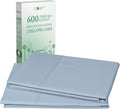 CALIFORNIA DESIGN DEN Luxuriously Soft Hotel Quality 600 Thread Count, 100% Cotton Set of 2 Cases, Crisp & Cool King Size Pillowcases Set of 2, Fits King Pillows (Blue)